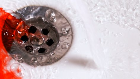 blood in sink